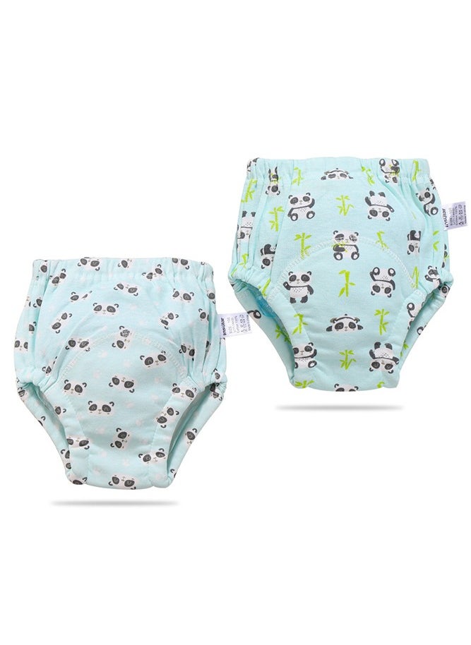 insular 6 Layer Breathable Cotton Training Pants for Baby, Reusable Toddlers Kids Potty Training Underwear, Size L, 2 Count  - Image 1
