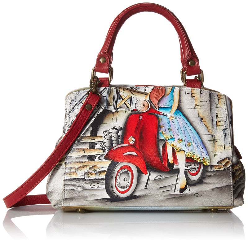 Anna by Anuschka Satchel Handbag Genuine Leather Roman Dreams