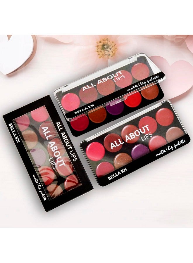 adbeni Matte Lip Palette 30Gm | All About Lips, A Diverse Range Of Long-Lasting Lip Colors | Velvet Matte Perfection & Stunning Shades | Highly Pigmented & 100% Vegan - Image 2