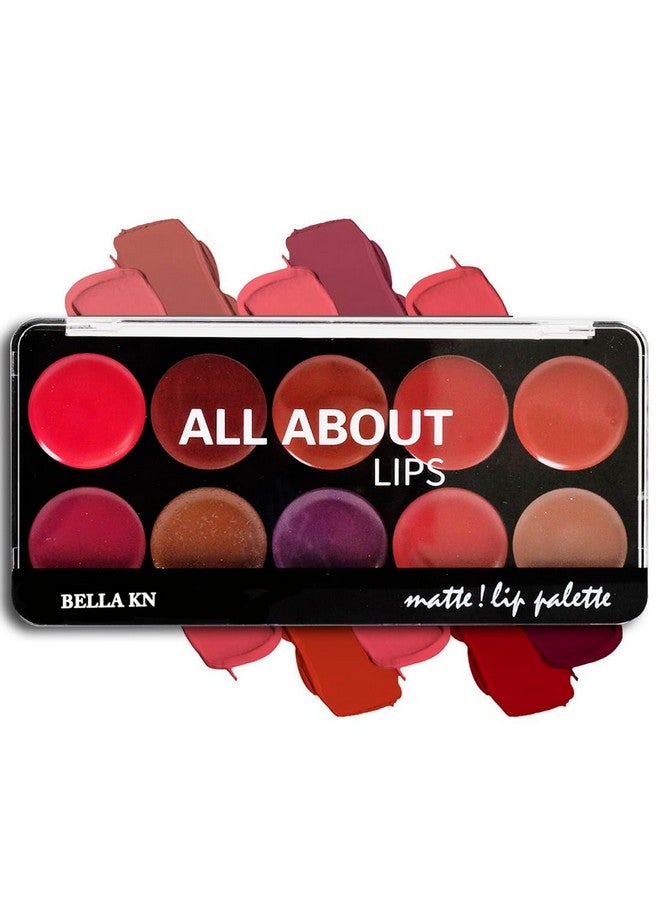 adbeni Matte Lip Palette 30Gm | All About Lips, A Diverse Range Of Long-Lasting Lip Colors | Velvet Matte Perfection & Stunning Shades | Highly Pigmented & 100% Vegan - Image 1