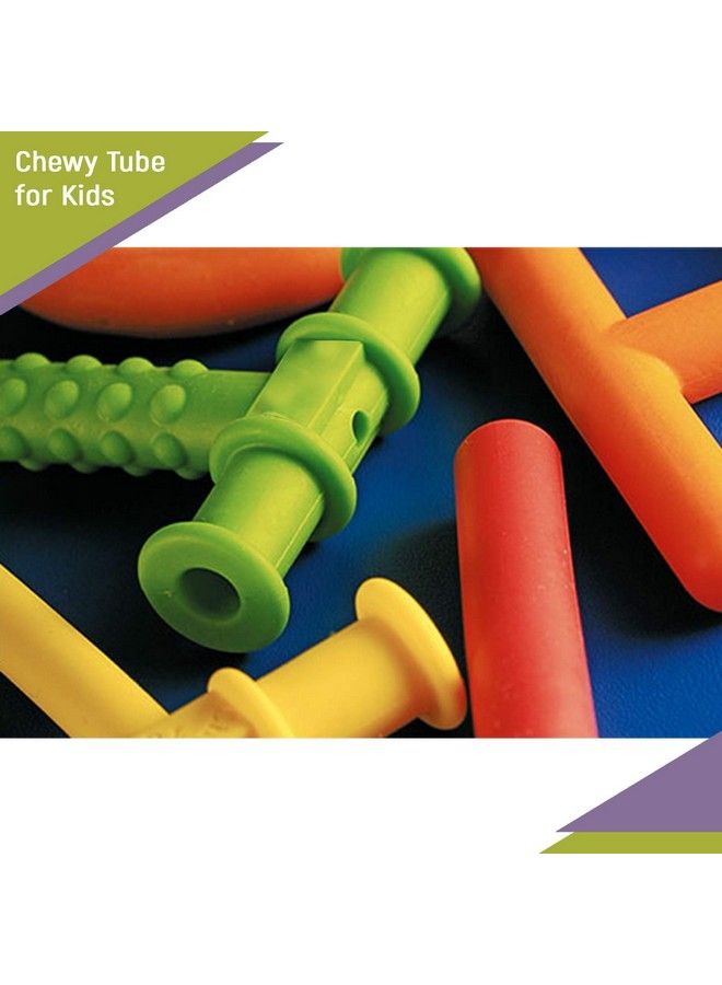 Safe-O-Kid أنبوب مضغ آمن للأطفال ذو قوام؛ عضاضة لتطوير مهارات عض الطفل بأمان أنبوب مضغ ذو قوام للأطفال من 6 إلى 36 شهرًا، عبوة خضراء من 2 - Image 5