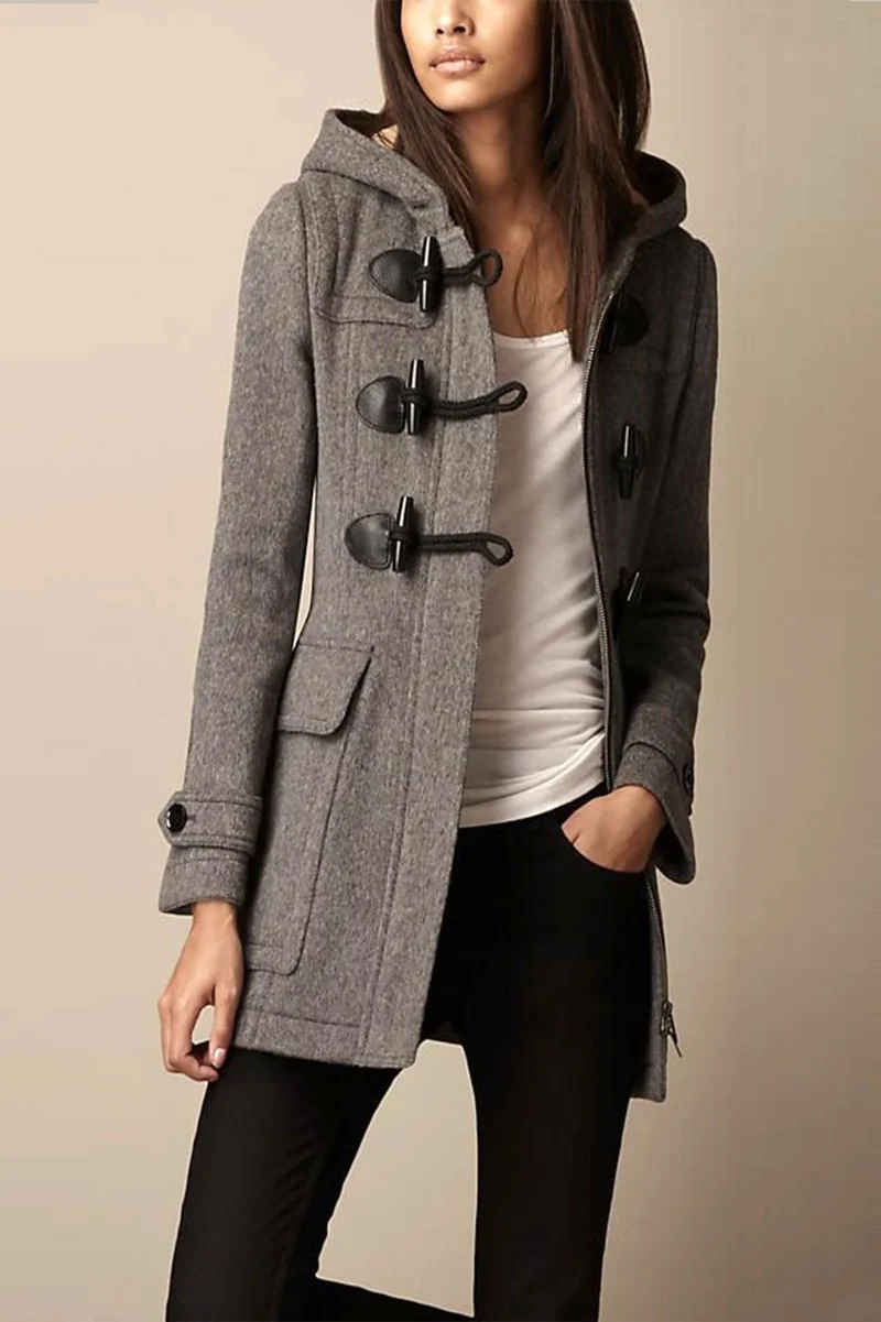 باربورا Casual Winter Cashmere Women's Coat