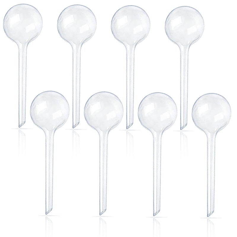 Pynqdfu 8 Pcs Clear Plant Watering Globes,Plastic Self Watering Bulbs Ball,Garden Water Device for Plant Indoor Outdoor(Small) - Image 1