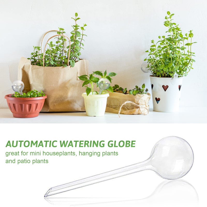 Pynqdfu 8 Pcs Clear Plant Watering Globes,Plastic Self Watering Bulbs Ball,Garden Water Device for Plant Indoor Outdoor(Small) - Image 5