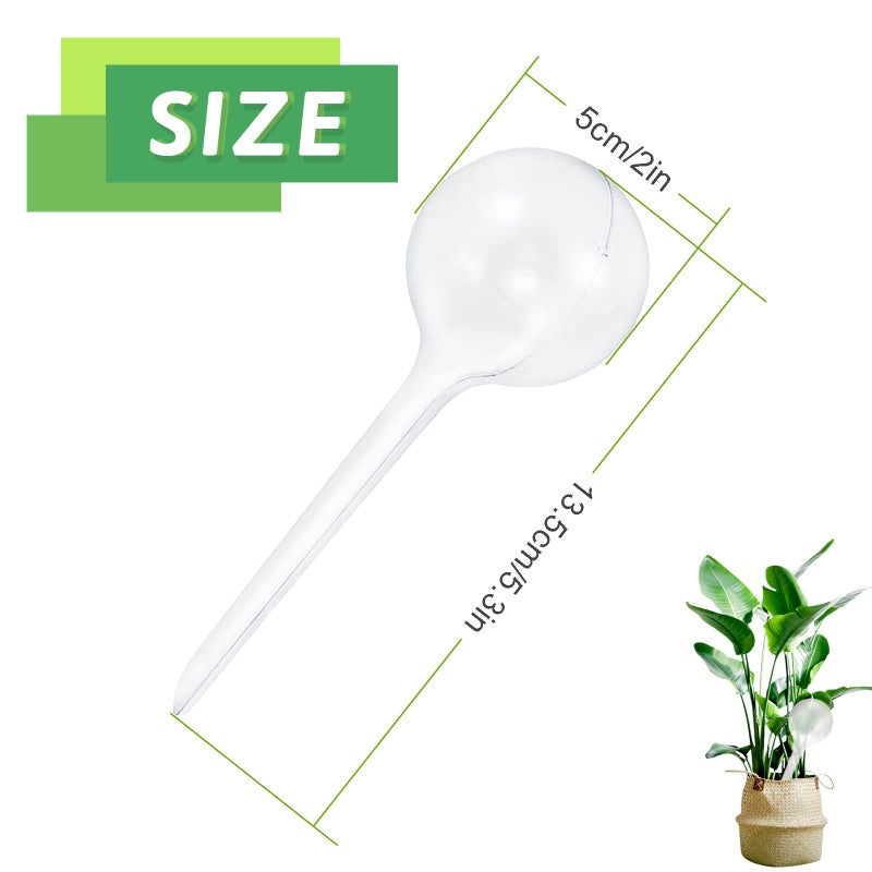 Pynqdfu 8 Pcs Clear Plant Watering Globes,Plastic Self Watering Bulbs Ball,Garden Water Device for Plant Indoor Outdoor(Small) - Image 2