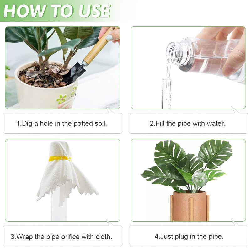 Pynqdfu 8 Pcs Clear Plant Watering Globes,Plastic Self Watering Bulbs Ball,Garden Water Device for Plant Indoor Outdoor(Small) - Image 4