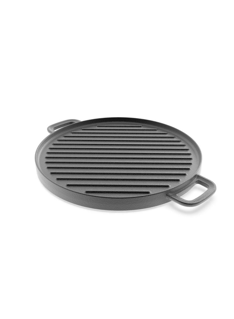 tescoma Massive Cast Iron Double Sided Grilling Pan 617016  Smooth And Ribbed Pan In Cast Iron With High Thermal Conductivity  30Cm - Image 1