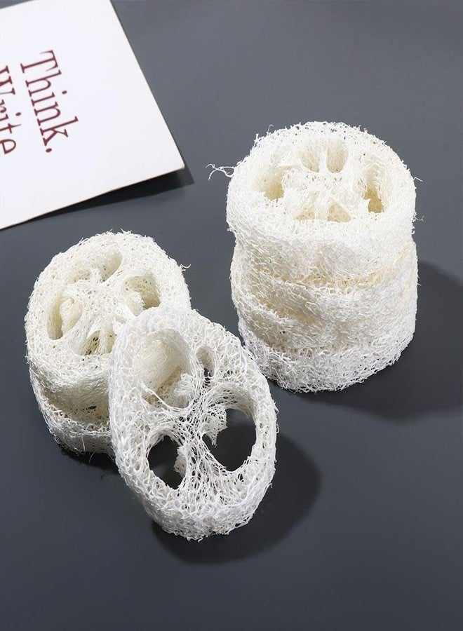 Kopida 10pcs Natural Loofah Luffa Loofa Slices Handmade Reusable Natural Loofah Cuts for Cleaner Sponge Scrubber, Sponge Soap Dishes for Bar Soap Facial Soap Holder, 1.96in-2.75in - Image 5