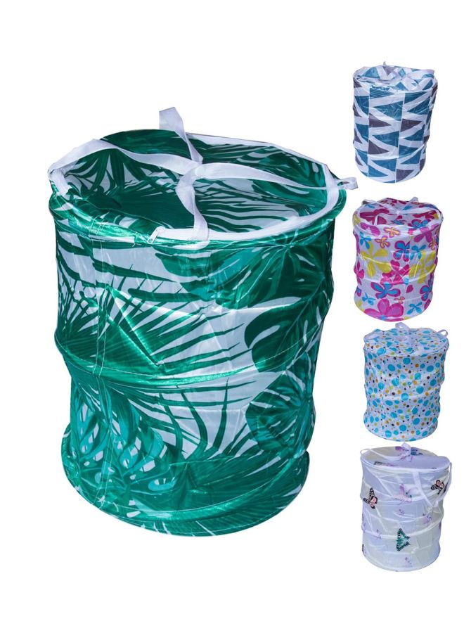 Pop Up Mesh Laundry Hamper with Zip Basket, Convenient Carrying Handles on Bin Two Handles, Size 35x45cm, Assorted color, - Image 4
