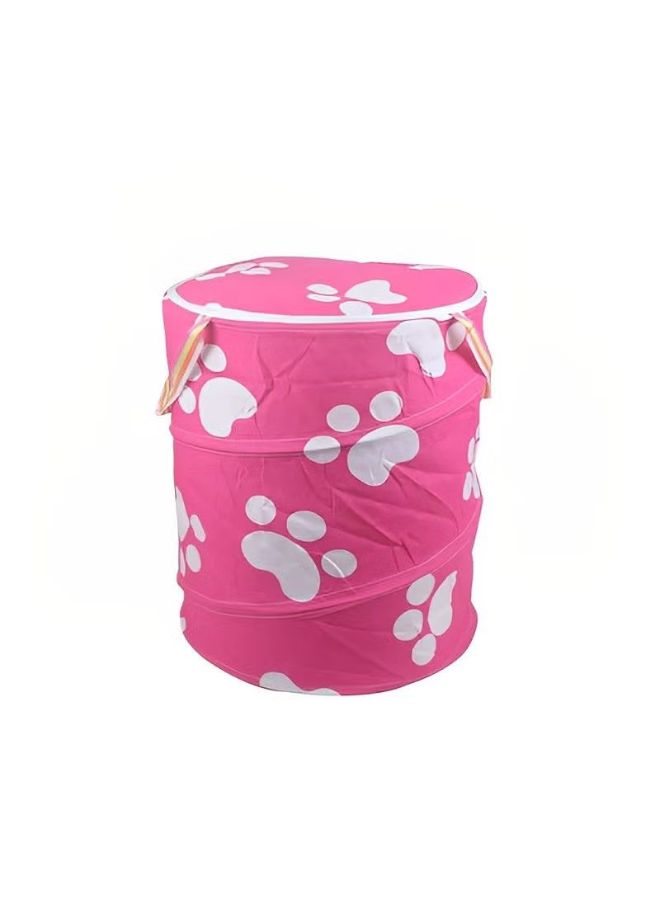 Pop Up Mesh Laundry Hamper with Zip Basket, Convenient Carrying Handles on Bin Two Handles, Size 35x45cm, Assorted color, - Image 1
