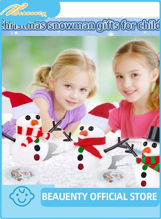 بيوينتي 9 حزمة بناء مجموعة رجل الثلج الحرف رجل الثلج للأطفال,نمذجة الطين رجل الثلج DIY Kit, عيد الميلاد الحرف هدية عيد الميلاد - Image 2