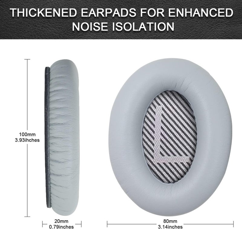 Niukeke Replacement Earpads Cushions for Bose QuietComfort 35/Quiet Comfort 35 II (QC 35/QC35 ii), Headphone Ear Covers, High Density Memory Cotton, Soft Leather, Adaptive Noise Isolation Headphones Pads. - Image 3
