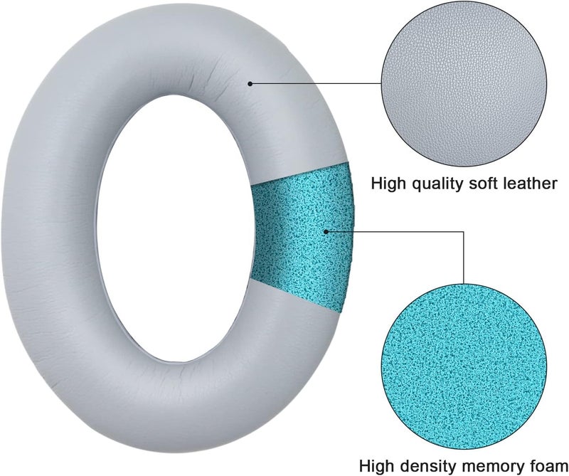 Niukeke Replacement Earpads Cushions for Bose QuietComfort 35/Quiet Comfort 35 II (QC 35/QC35 ii), Headphone Ear Covers, High Density Memory Cotton, Soft Leather, Adaptive Noise Isolation Headphones Pads. - Image 4