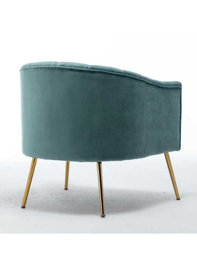 ALWASIT HOME - Demetrius Single Seater Sofa Luxurious Design With Premium Fabric Best For Living Room For Hotel Velvet Fabric - Turquoise - Image 1