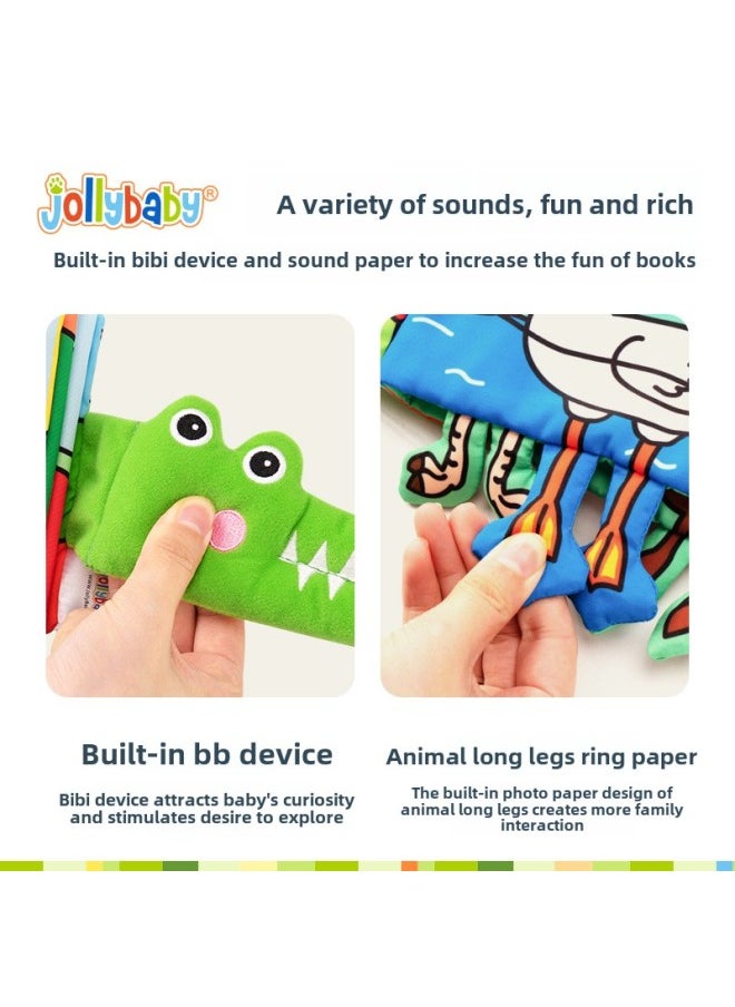 Full English Baby Cloth Book 0-3-year-old Three-dimensional Tear Can Bite  Early Education Puzzle Tail Cloth Book-Color:Furry Tail Cloth Book (english)  - Image 4