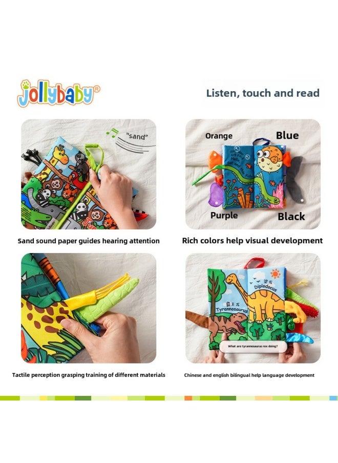 Full English Baby Cloth Book 0-3-year-old Three-dimensional Tear Can Bite  Early Education Puzzle Tail Cloth Book-Color:Furry Tail Cloth Book (english)  - Image 3