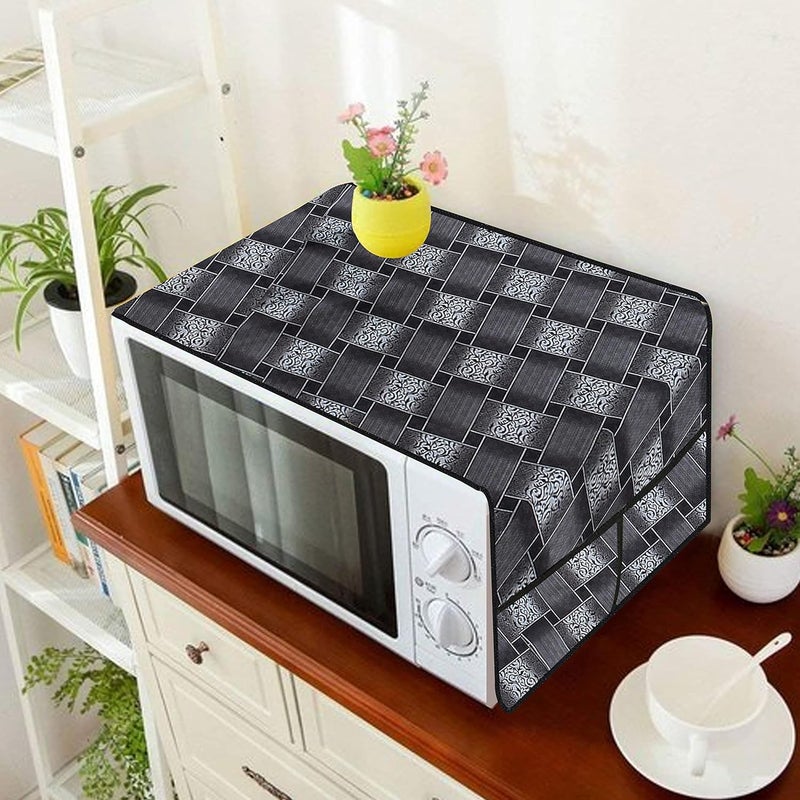Wings Star Wings Star Oven Top Cover for IFB 23 Litre Convection 23BC4 Black Microwave Top Cover with 4 Utility Pockets and 1 Oven Handle Cover KUM42  - Image 2