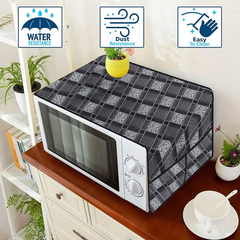 Wings Star Wings Star Oven Top Cover for IFB 23 Litre Convection 23BC4 Black Microwave Top Cover with 4 Utility Pockets and 1 Oven Handle Cover KUM42  - Image 5