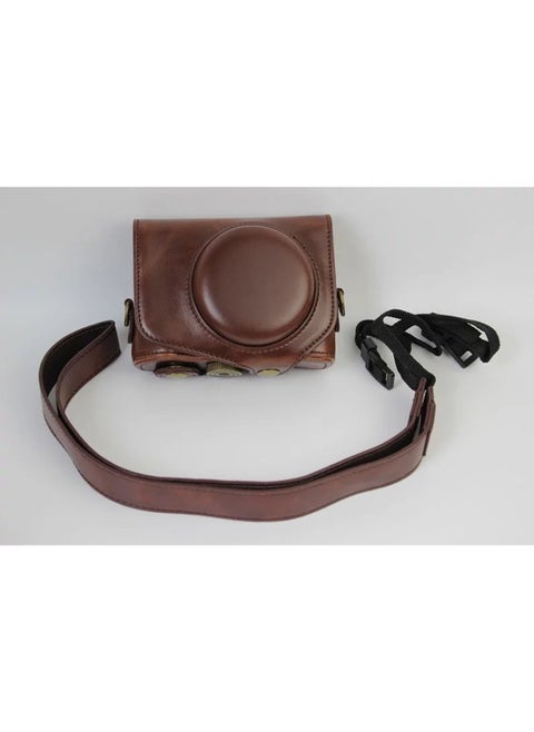 Camera Protective Bag Camera Case G7XII PU Leather Camera Protective Bag for Canon Powershot G7X Mark 2 G7XII Digital Camera with Strap