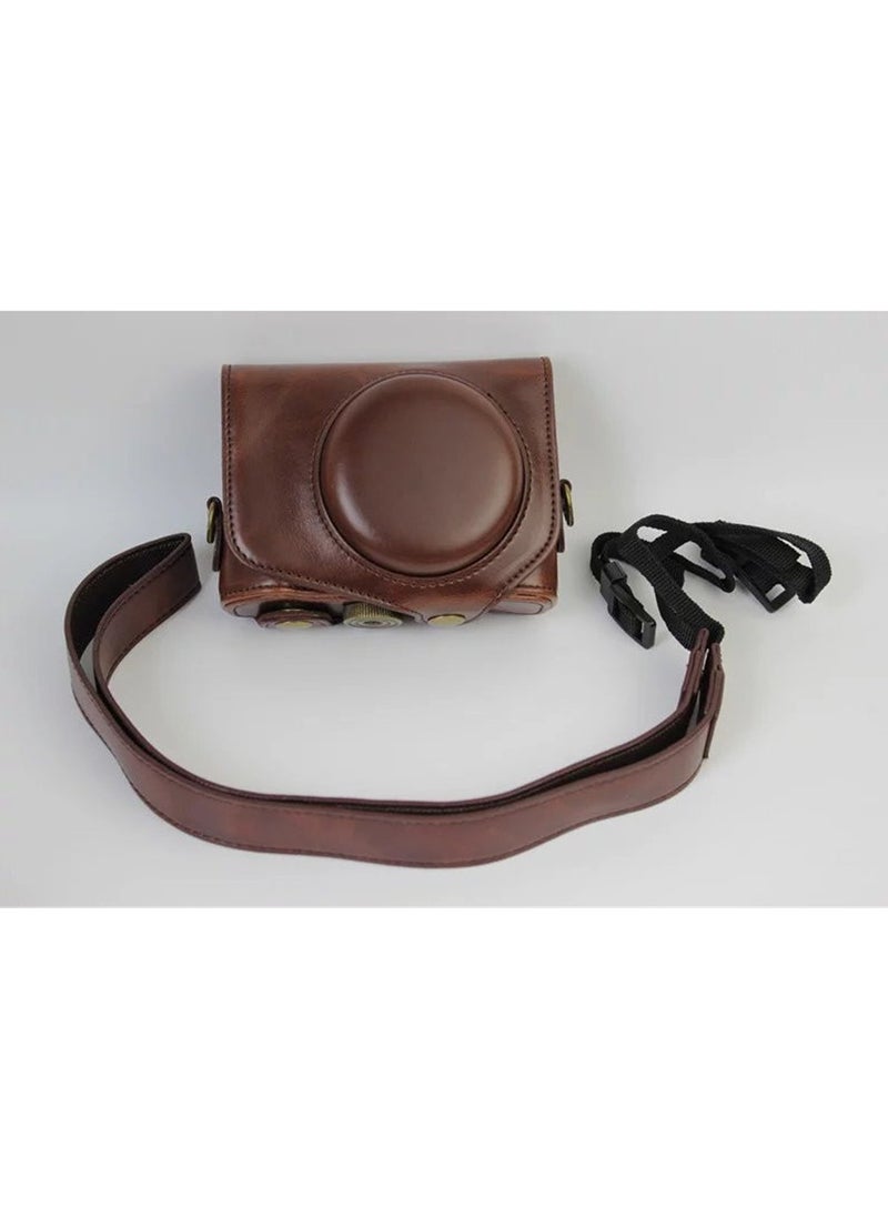Generic - Camera Protective Bag Camera Case G7XII PU Leather Camera Protective Bag for Canon Powershot G7X Mark 2 G7XII Digital Camera with Strap - Image 1