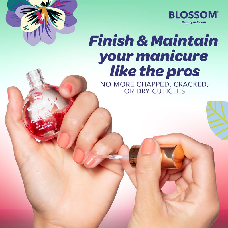 Blossom Cuticle Oil for Nails, Hydrating, Moisturizing, Scented Nail Oil Cuticle Care, Infused with Real Flowers, Made in USA, 0.5 fl. oz, Amazon Exclusive, Watermelon - Image 5