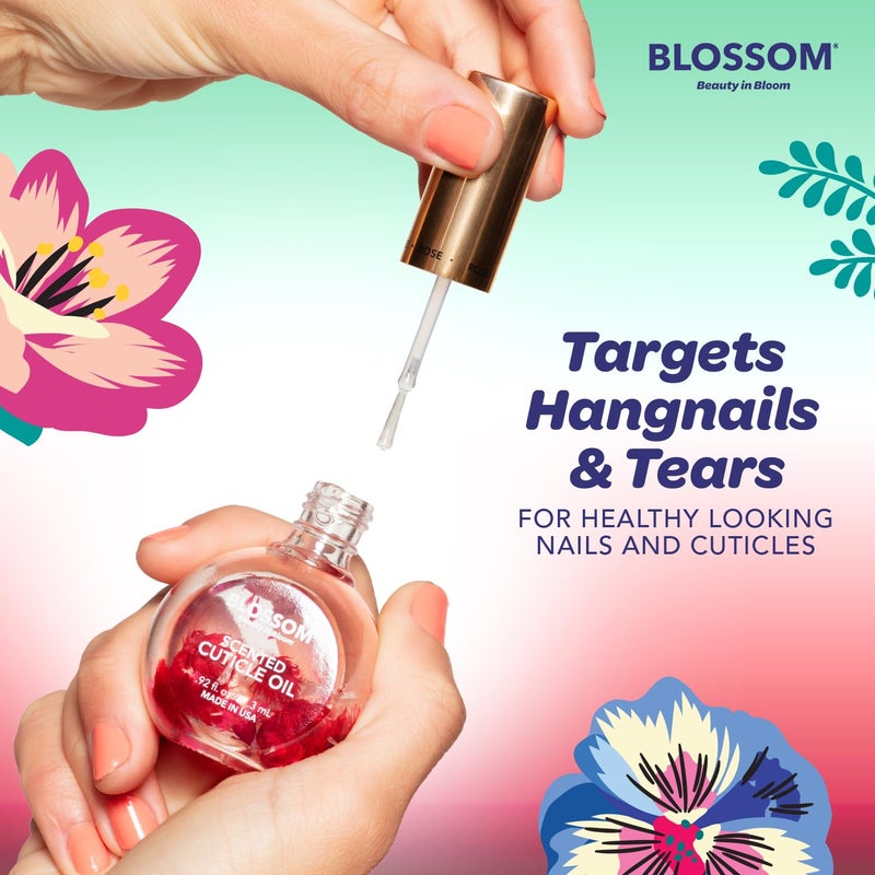Blossom Cuticle Oil for Nails, Hydrating, Moisturizing, Scented Nail Oil Cuticle Care, Infused with Real Flowers, Made in USA, 0.5 fl. oz, Amazon Exclusive, Watermelon - Image 4
