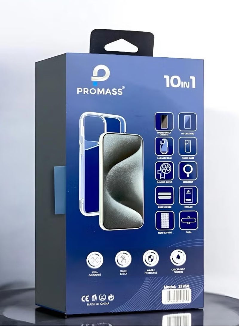 بروماس باقة الحماية المتكاملة الجديدة لهاتف Samsung Galaxy S25 Plus. حزمة بمظهر جديد وحماية كاملة لهاتفك مع حافظة تدعم الشحن اللاسلكي MageSafe (10in1) - Image 2