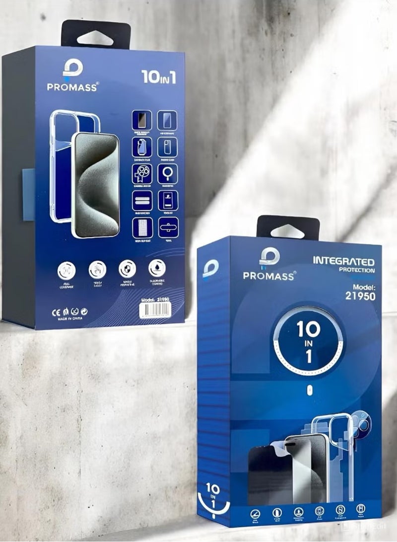 بروماس باقة الحماية المتكاملة الجديدة لهاتف Samsung Galaxy S25 Plus. حزمة بمظهر جديد وحماية كاملة لهاتفك مع حافظة تدعم الشحن اللاسلكي MageSafe (10in1) - Image 3