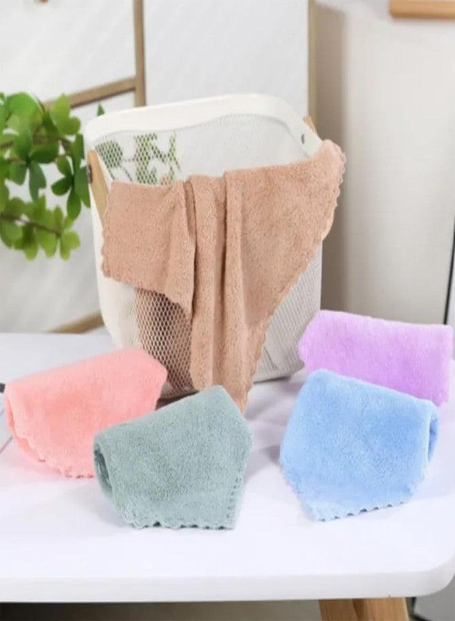 FAIRY FIRST Handkerchiefs Ultra Absorbent and Super Soft Microfiber Face Towels Baby Wash Cloth Multi Purpose Fingertip Towels Soft Face Cloth Newborn Babies,Women, Girls - Multicolour (Pack of 6) - Image 4