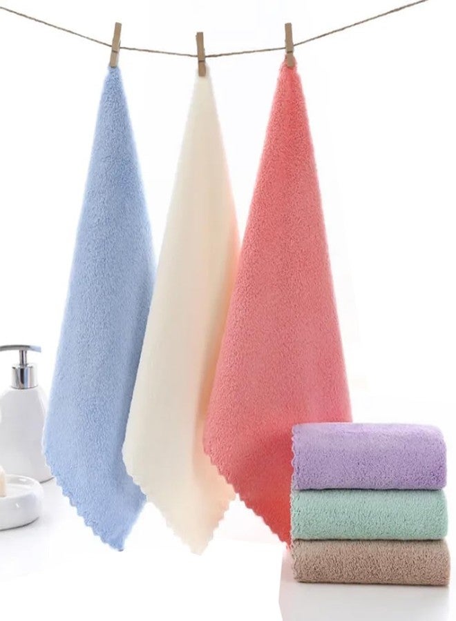 FAIRY FIRST Handkerchiefs Ultra Absorbent and Super Soft Microfiber Face Towels Baby Wash Cloth Multi Purpose Fingertip Towels Soft Face Cloth Newborn Babies,Women, Girls - Multicolour (Pack of 6) - Image 2