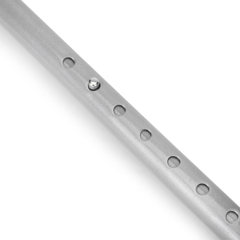 Dr. TORSO Walking Stick with Adjustible Height Stainless Steel Body for Patients, Old People or Physically Challenged (Chrome) Grey - Image 3