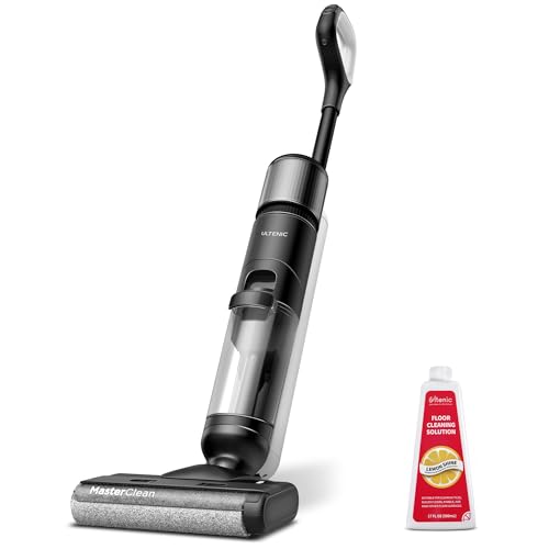 Ultenic Wet Dry Vacuum Cleaner,Cordless Vacuum Mop Combo with Self-Cleaning,Smart Mess Detection,50mins Runtime,3-in-1 Vacuum Mop for Hard Floors,Edge Cleaning,LED Display,Black,AC1 Elite - Image 1