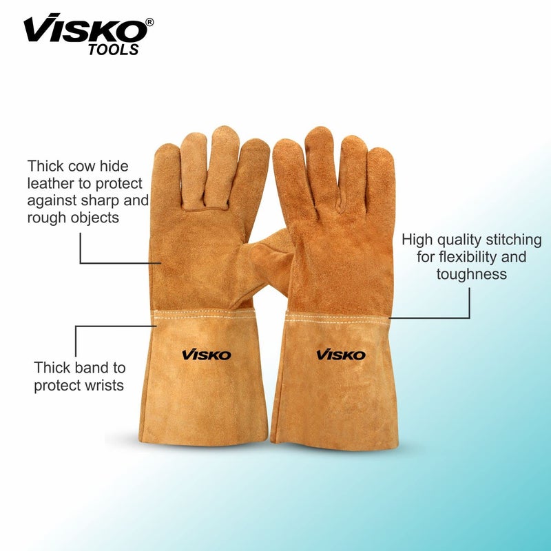 Visko Tools Visko VLB 027 Tools Kit With Large Bag Apron Tool Bag 5 Pockets Belt Welding Hand Gloves  - Image 5