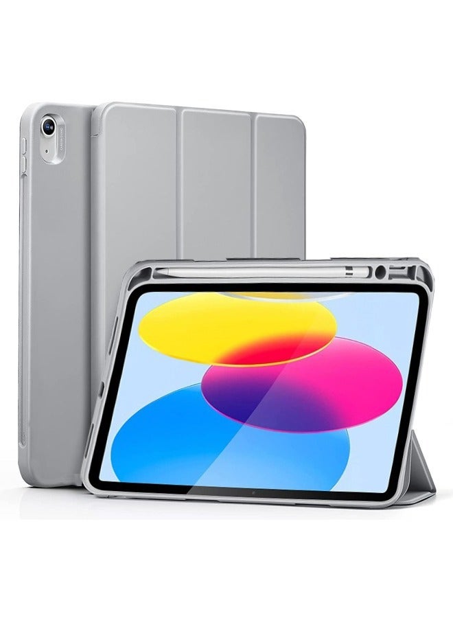 روك بو حافظة لجهاز iPad Air 11 بوصة (M3/M2) 2025/2024، iPad Air 5 10.9 بوصة (2022)/Air 4 10.9 بوصة (2020) مع حامل قلم، غطاء رفيع للكمبيوتر اللوحي مع ظهر ناعم من مادة TPU، غطاء إيقاظ/سكون تلقائي لجهاز Air 6/7 11 بوصة/Air 4/Air 5 10.9 بوصة - Image 1