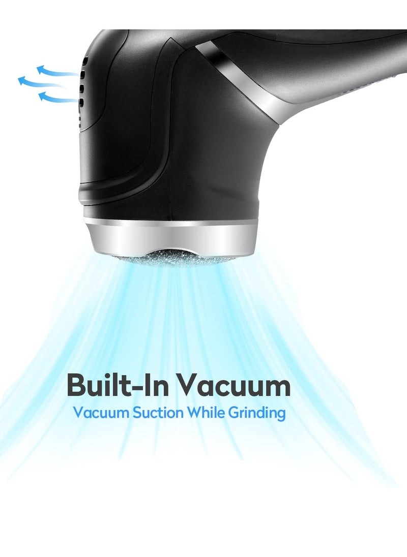 SYOSI Foot Callus Remover Rechargeable Electric Foot File with Ergonomic design and Waterproof for Dry Hard Dead Skin and Cracked Heels Professional Pedicure Tool with 3 Grinding Heads and 2 Speeds  - Image 5