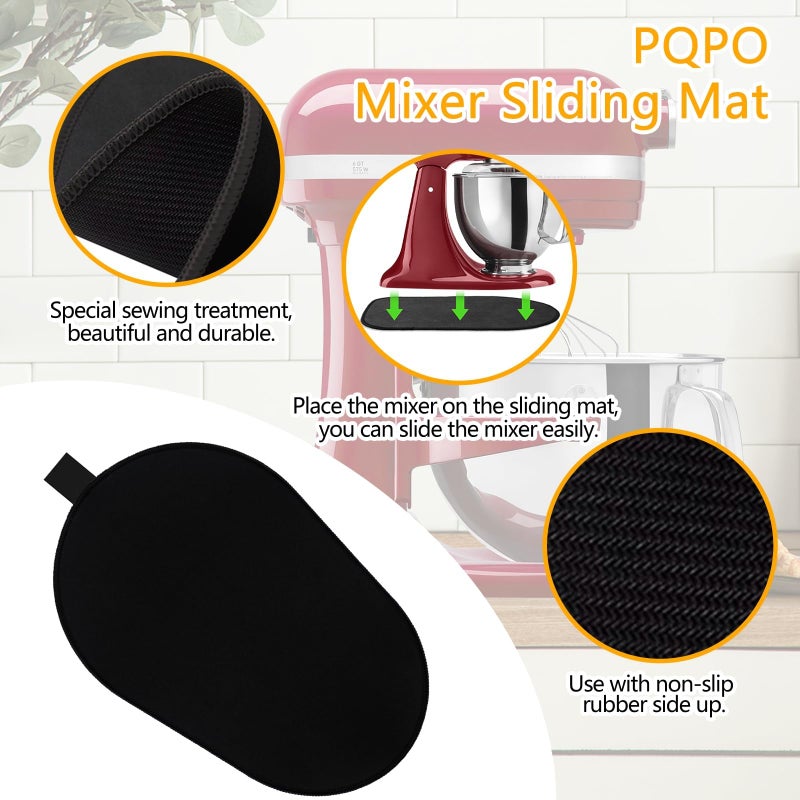 PQPO Mixer Sliding Mat Compatible with Kitchenaid 6/7/8 Quart Stand Mixer, Slider Mat Compatible with 5-8 Qt Bowl-Lift Stand Mixer Kitchenaid Mixer Accessories - Image 3
