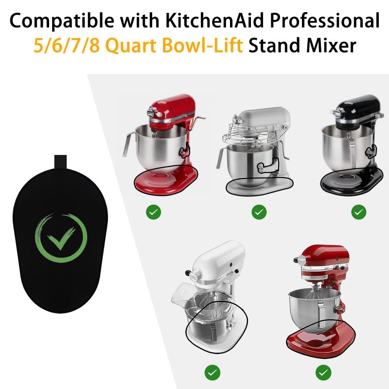 PQPO Mixer Sliding Mat Compatible with Kitchenaid 6/7/8 Quart Stand Mixer, Slider Mat Compatible with 5-8 Qt Bowl-Lift Stand Mixer Kitchenaid Mixer Accessories - Image 4