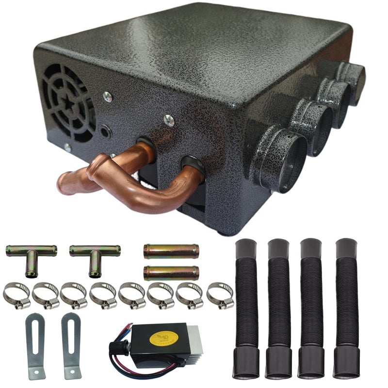 XuSha 8000 BTU 4 Ports 12 Volt Universal Car Truck Fan Heater Air Heater Diesel Portable Parking Heater Low Profile Universal Auxiliary Cab Heater - Image 1
