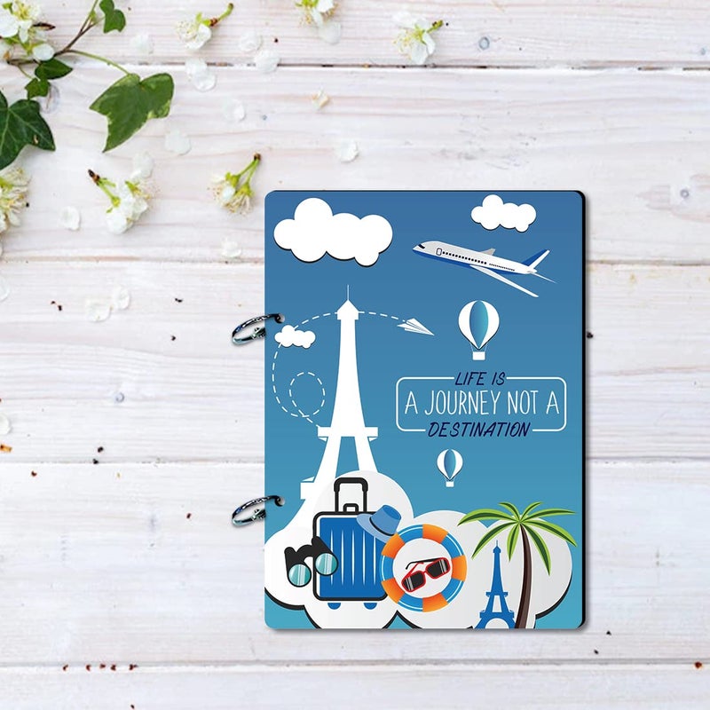 100Yellow ® Life Is A Journey Portrait Photo Album srapbook for capturing Travel and Adventures| 40 A5 pages | Size : 15.2 cm x 21.5 cm |Multicolour - Image 2