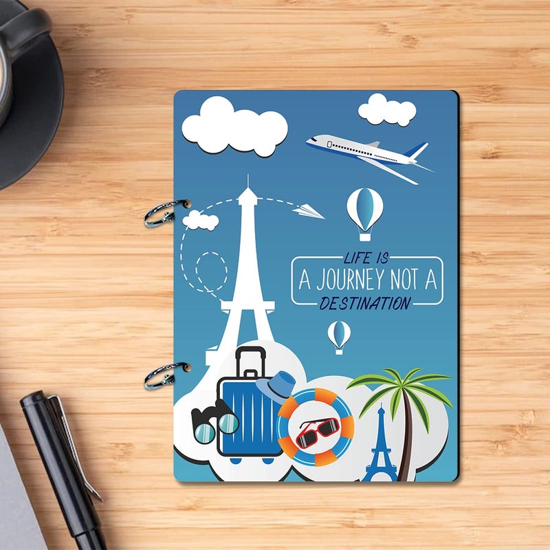 100Yellow ® Life Is A Journey Portrait Photo Album srapbook for capturing Travel and Adventures| 40 A5 pages | Size : 15.2 cm x 21.5 cm |Multicolour - Image 3