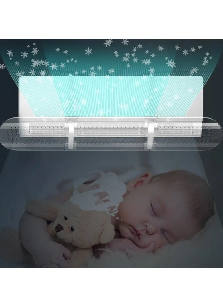 Arabest Air Conditioner Windshield, Windshield,Outlet Divider, 53-94.5*18.2cm Retractable Windshield,White,For Living Room,Bedroom,Office Air Conditioner  - Image 2