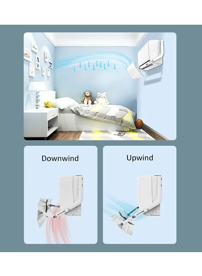 Arabest Air Conditioner Windshield, Windshield,Outlet Divider, 53-94.5*18.2cm Retractable Windshield,White,For Living Room,Bedroom,Office Air Conditioner  - Image 4