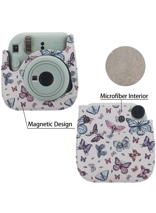 Frankmate Protective Case Compatible with Fujifilm Instax Mini 12 11 9 8 Instant Film Camera with Accessory Pocket and Adjustable Strap - Image 3