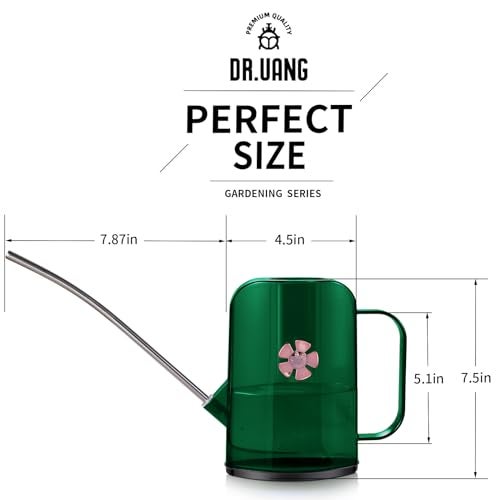 DR.UANG Watering Can Indoor for House Plants Small Watering cans with Long Spout Flower Model Sprinkler Head 12L Green 12L - Image 3