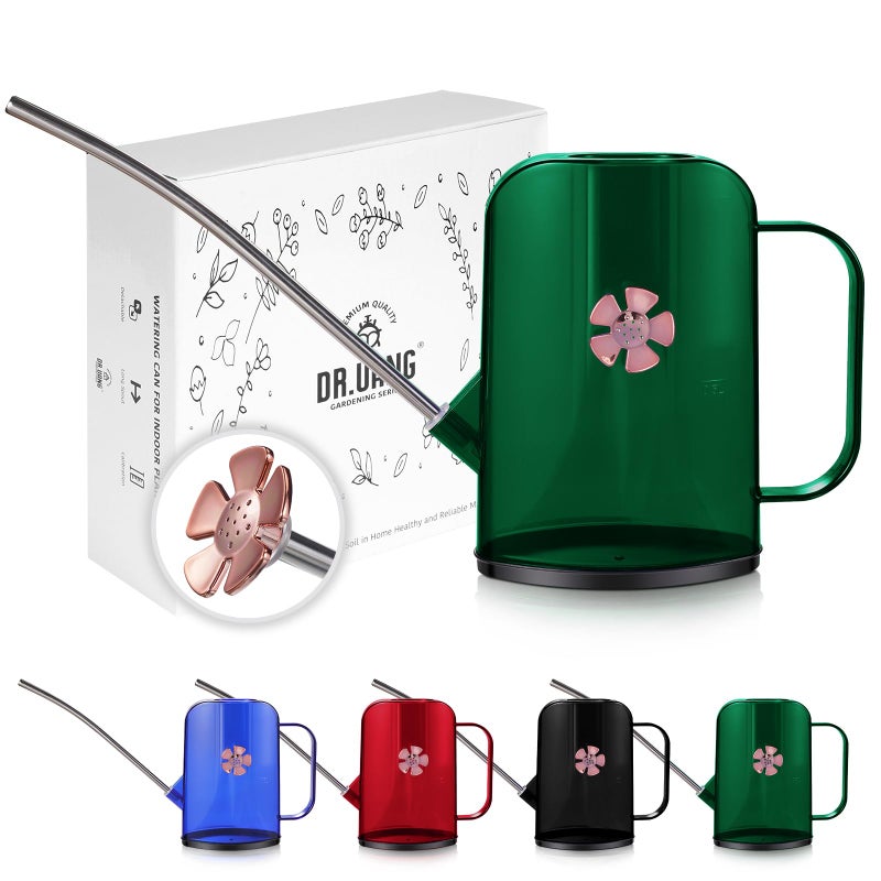 DR.UANG Watering Can Indoor for House Plants Small Watering cans with Long Spout Flower Model Sprinkler Head 12L Green 12L - Image 2