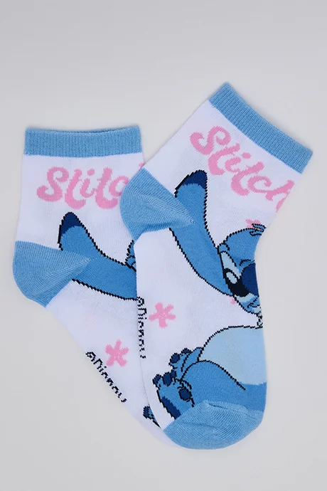 R&B 3 Pack Angel Print Ankle Socks