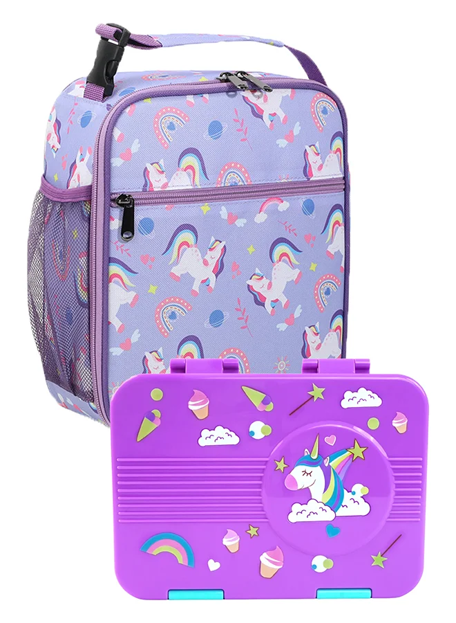 ليتل سربرايز بوكس Little Surprise Box, 2 pcs Uni LunchBag & Bento Lunch box for Kids