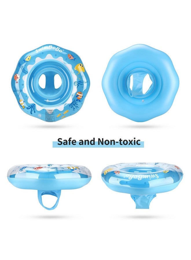SwimBoBo Inflatable Baby Swimming Float With Safe Seat For Age 636 Months Toddler (Blue Ocean) - Image 5