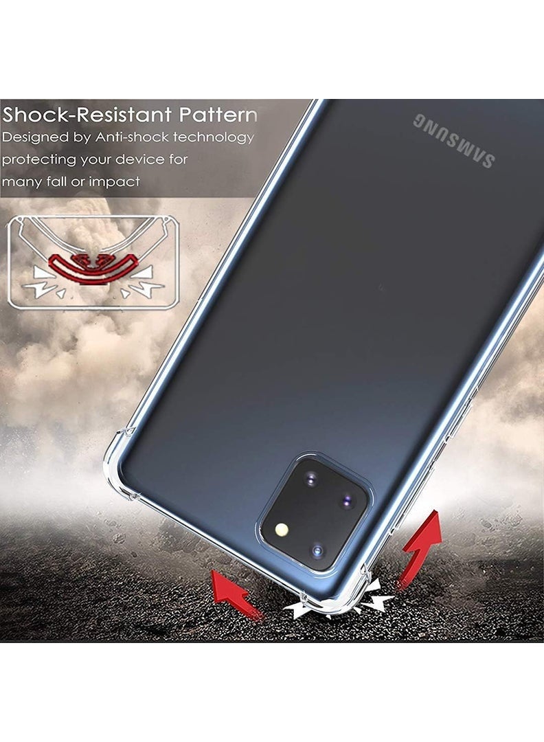 LEDIN Case for Samsung Galaxy Note 10 Lite Clear Case Soft Flexible Silicone Back Cover Shockproof Anti Scratch Case with Reinforced Bumper Corner Compatible for Samsung Galaxy Note 10 Lite Clear - Image 5
