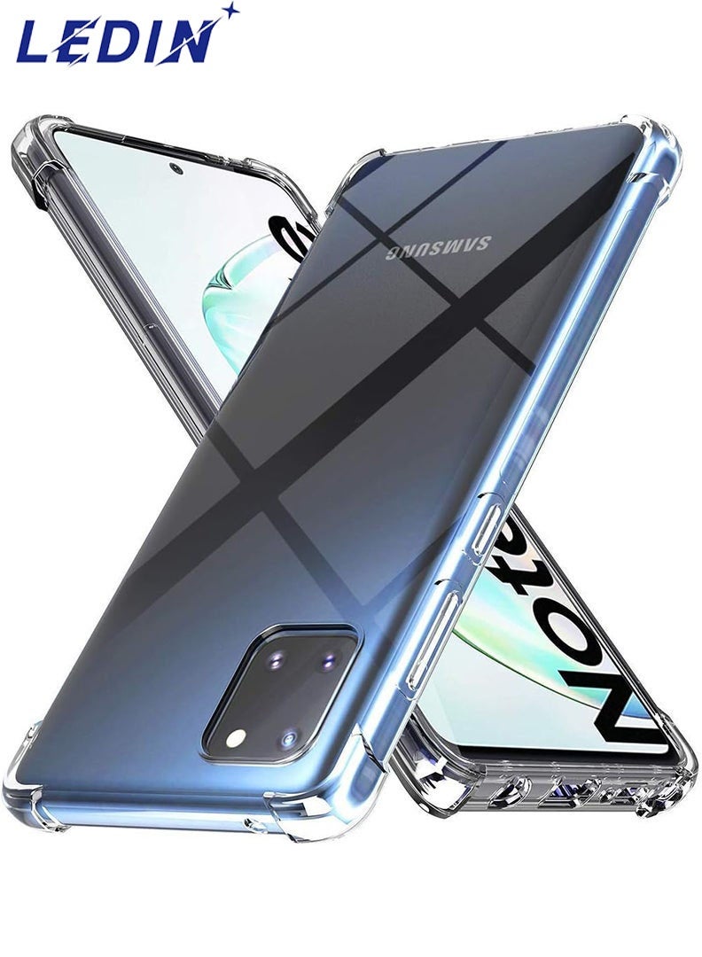 LEDIN Case for Samsung Galaxy Note 10 Lite Clear Case Soft Flexible Silicone Back Cover Shockproof Anti Scratch Case with Reinforced Bumper Corner Compatible for Samsung Galaxy Note 10 Lite Clear - Image 1